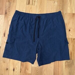 True Nation Mens Dark Blue Swim Shorts Size 3XL Side Pockets